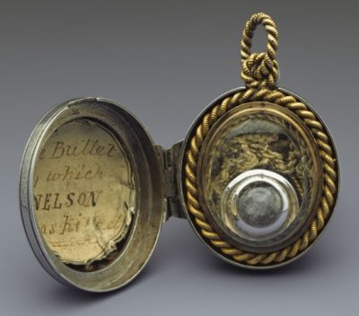 The shot was mounted for William Beatty in 1805; presented by Beatty's family to Queen Victoria in 1842.