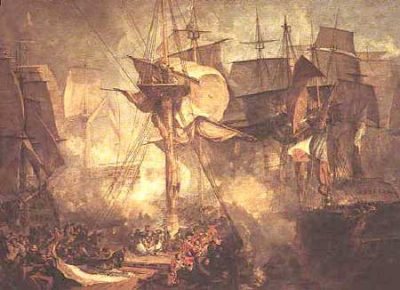 Turner's magnificent representation of the Battle of Trafalgar
